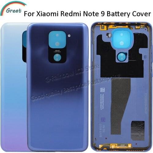 Back Cover For Xiaomi Redmi Note 9 Back Battery Cover Note9 Rear Door Housing Case for Redmi Note 9 Battery Cover