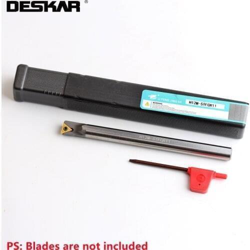 1PC DESKAR H14N-STFCR11 Carbide Inserts TCMT110204 TCMT110208 Turning Tools Holder CNC HSS Lathe Cutter Cutting Arbor