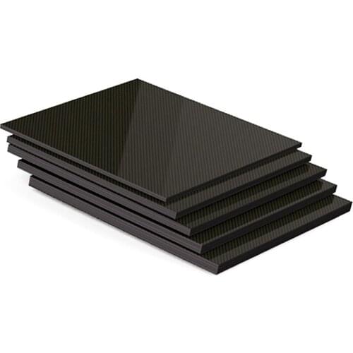 165MM X200MM Glossy Surface Pure Carbon Fiber Panel Board 0.25mm-6mm Thickness Composite Hardness Material
