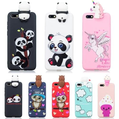 3D Soft Silicone TPU Case For Huawei Honor 7A DUA-L22 Cute Panda Owl Unicorn Phone Case For Huawei Honor 7A Russia Version 5.45"