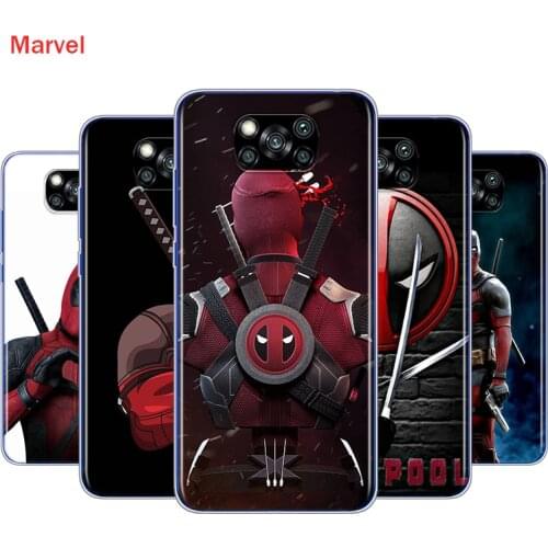 Deadpool Marvel Art For Xiaomi Poco X3 NFC M2 X2 F2 F3 C3 M3 F1 Pro Mi Play Mix 3 A3 A2 A1 6 5 Lite Soft Phone Case