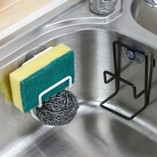 Kitchen Suction Cup Sponge Storage Holder Hanging Sink Soap drain Drainer Shelf Rack Bathroom Accessories Rag Towel Organizer