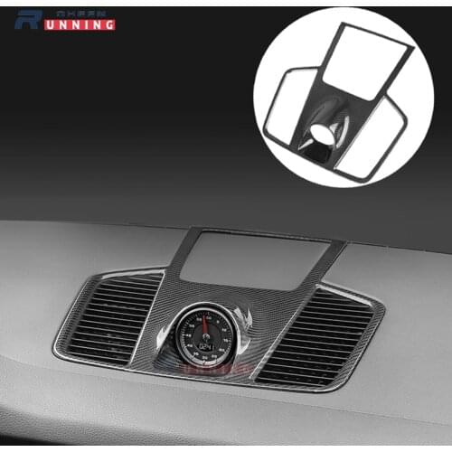 For Porsche Cayenne Compass Air Conditioning Air Outlet Trim Carbon Fibers Fit Cayenne Interior Trim Accessories 2018 2019 2020