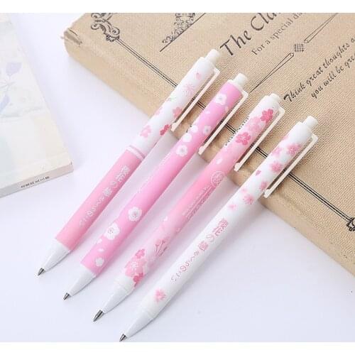 Sakura Press Gel Gel Pen Kawaii Stationery Cool Pens Creative Student Cute Pens Novelty Gel Ink Pen Cute Stationary Supplies