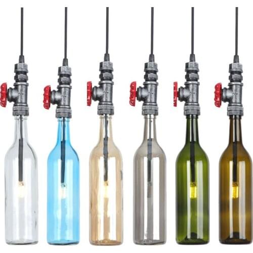 Stores the bottle glass loft restaurant industry style cafe bar counter lamp act the role ofing restoring ancient ways