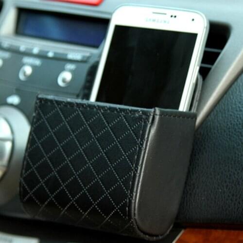 PU Leather Car Organizer Storage Bag Universal Pocket Outlet Vent Tidy Storage Car-styling