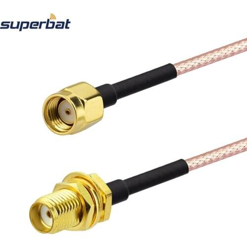 Superbat Extension Cable SMA Jack Female Bulkhead to RP-SMA Plug Male Connector Pigtail Coaxial RG316 Wi-Fi Radios Antenna