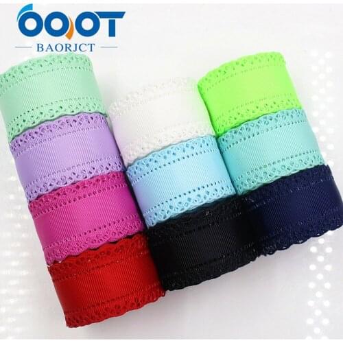 OOOT BAORJCT 177034 hot sale 30mm hollow Flowers solid Grosgrain Ribbon, DIY handmade materials,Clothing accessories