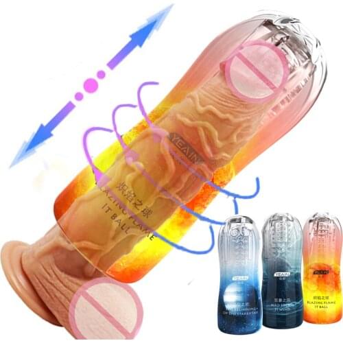 Sucking Masturbator Male Suck Masturbation Cup Real Sucking Vibrating Pussy Vagina Adult Sex Toys Erotic Masturbators For Men