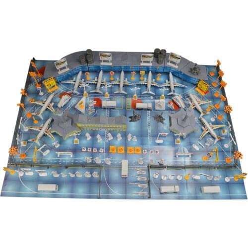 Simulation Airport Scene Toy Set Airport Assembled Toys Set Airplane Aircraft Models for Kids Adults Children Gifts