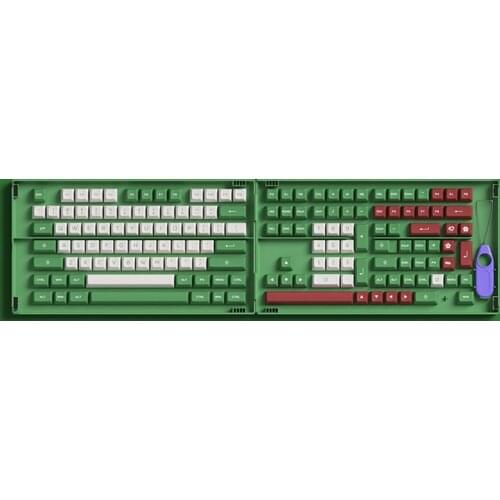 AKKO Matcha 158 Keys ASA Profile Double-shot PBT Full Keycaps Set, with Custom Storage Box for Mechanical Keyboard
