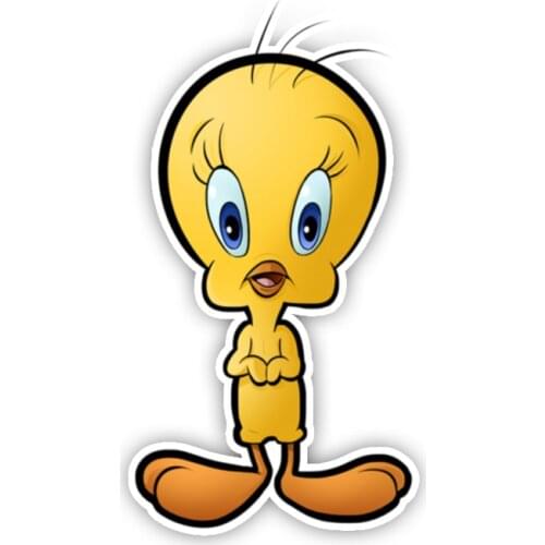 Dawasaru Tweety Bird Cartoon Car Sticker Personality Decal Laptop Motorcycle Trunk Auto Accessories Decoration PVC,13cm*6cm