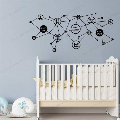 Office Wall Decal Teamwork Quote Wall Sticker Office Decor Inspire for Office Quote Motivation Idea Wall Art WU364