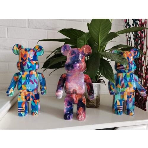 New 28cm 400% cartoon cartoon action doll building bear Christmas doll collection model toys for friends