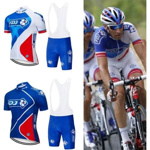 Cycling Clothing 2021 New FDJ Men Cycling Jersey Set Bike Clothing Breathable Anti-UV Bicycle Wear/Short Sleeve Cycling Jersey