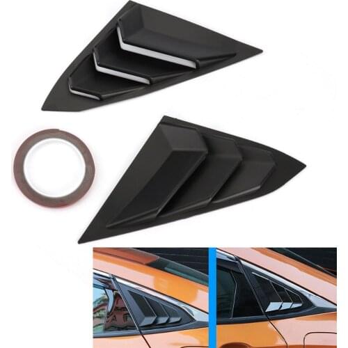 TAIHONGYU Pair 10TH Black Side Window Louvers Scoop Cover Vent fit for Honda Civic 2016 2017 2018