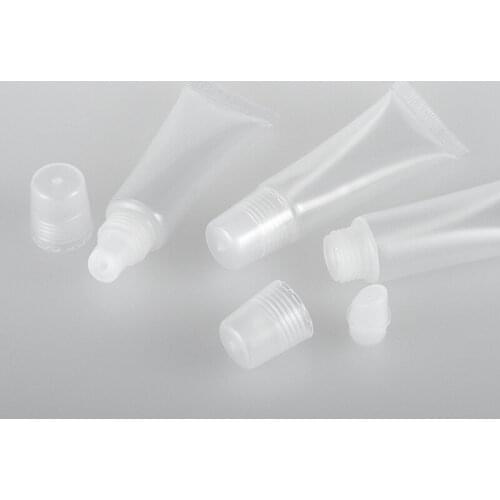5ml 8ml 10ml 15ml Empty Lipgloss Squeeze Tube Lip Balm Soft Makeup Squeeze Sub-bottling Clear Plastic Lip Gloss Container 50pcs