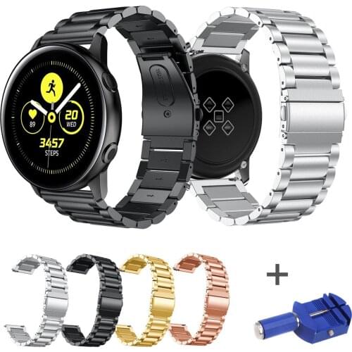 20mm Galaxy Watch Active Band Stainless Steel Bracelet for Samsung Galaxy Watch 42mm Strap Gear Sport S2 Classic Watchbands Belt