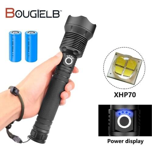 XHP70 Led Flashlight Usb Rechargeable Zoomable High Quality Tactical camping Hunting Torch Lantern 18650 OR 26650 Battery