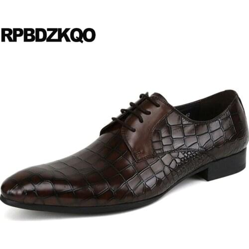 Lace Up Dress Luxury Genuine Leather Pointed Toe Prom Runway Office Italian Formal Oxfords Party Men Shoes Italy Brand Spring