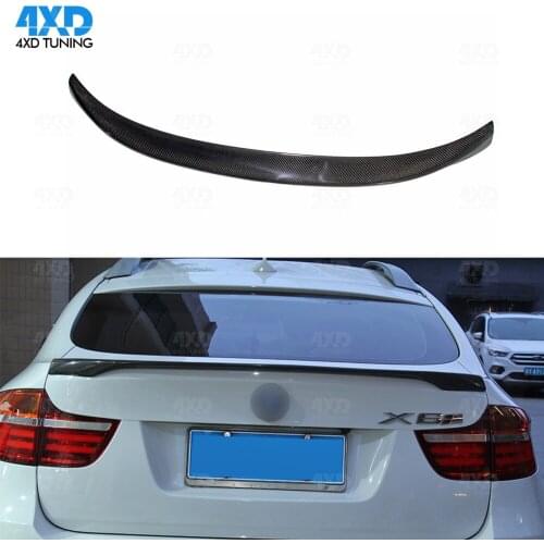 E71 Rear spoiler For BMW X6 Carbon Fiber Rear Bumper Trunk spoiler Wing for M Performance Style 2008 2009 2010 2011 2012 2013