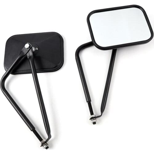 Side View Mirrors Door Off Mirror Square Doors Mirrors 4x4 Side Qucik Release Mirrors Fit for Jeep Wrangler CJ YJ TJ JK JL