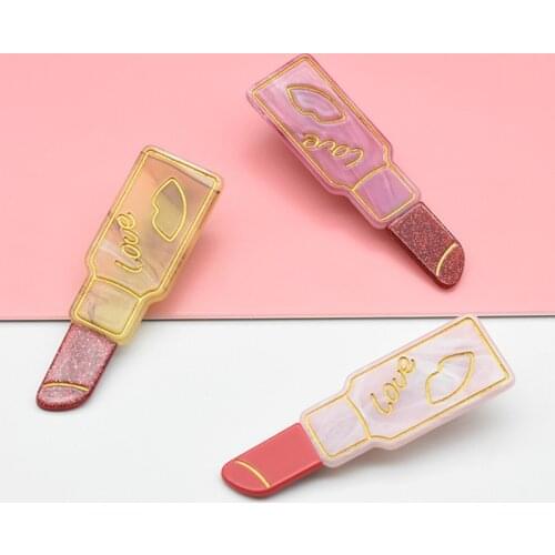 Fashion Lipstick Hair Clip Women Hair Clips Women Handmade Hair PINS Barrette Accessories