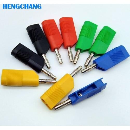 10pcs/lot brass 4mm Banana Plug 30V-60V 32A 5 colours for Power supply instrument banana plug support superposition