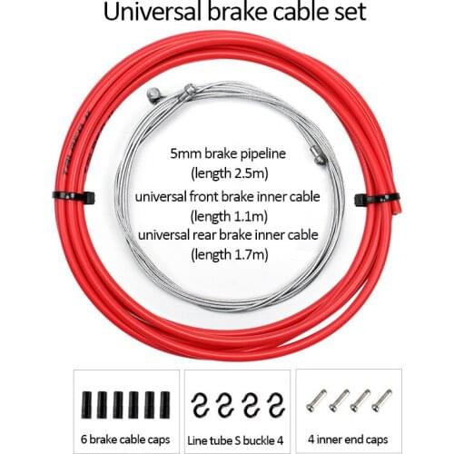 2m/2.5m Bicycle Bike Shifters Derailleur Brake Cables Shift Cable Tube 4mm/5mm MTB Road Bike Shifter Brake Cable Line Pipe