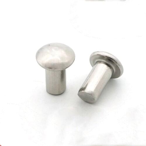 20pcs M5 stainless steel semicircular head rivet solid rivet household solids round cap decoration bolts 5mm-14mm length