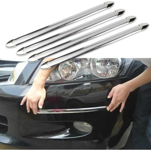 4pcs/set Car Anti-collision Strip Bumper Protector Car Crash Bar Anti-rub Bar Retail Bumper Crash