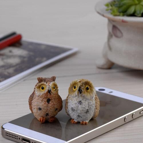 4Pcs Miniature Owls Garden Craft Landscape Decor