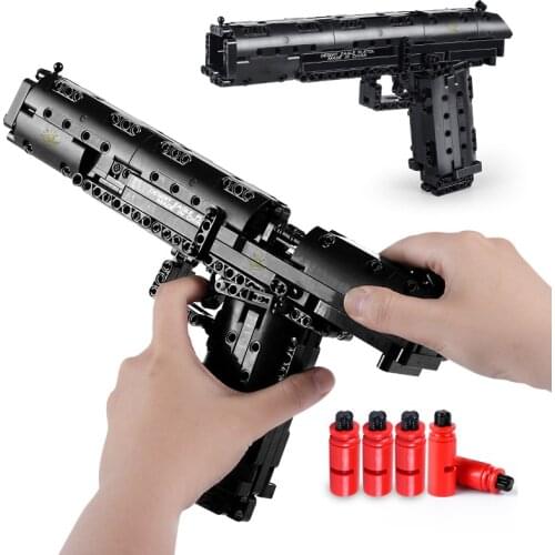 563PCS Desert Eagle Toy Model Building Blocks Set Assembly Bricks City DIY Weapon Game Gun Children Toys Gift