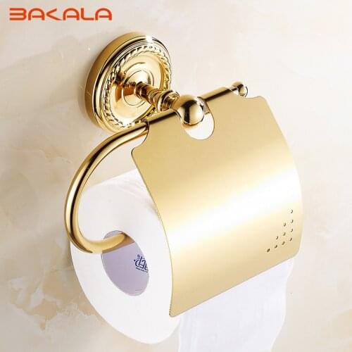 Free Shipping BAKALA Fashionable Gold Plate Gilded Single Layer Bathroom Accessories Rack Z-9006K