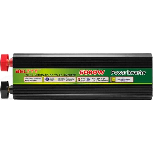 Free Shipping LCD display inverter 5000W 10000W(peak)12v to 220v inverso,Quiet Transformer power inverso