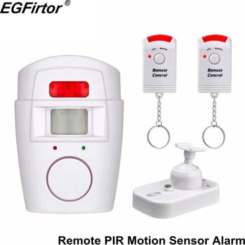 Wireless PIR Infrared Motion Sensor Detector Battery Alarm Anti-Theft Burglar Alarm Security System With 2pcs Remote Controller