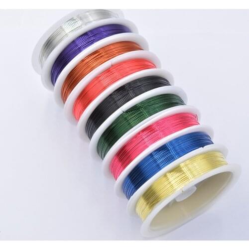 Colorful 0.4mm Black / Purple / Blue / Red Alloy Copper Wire for Jewelry Making Bracelet Necklace Beading Cord Findings DIY