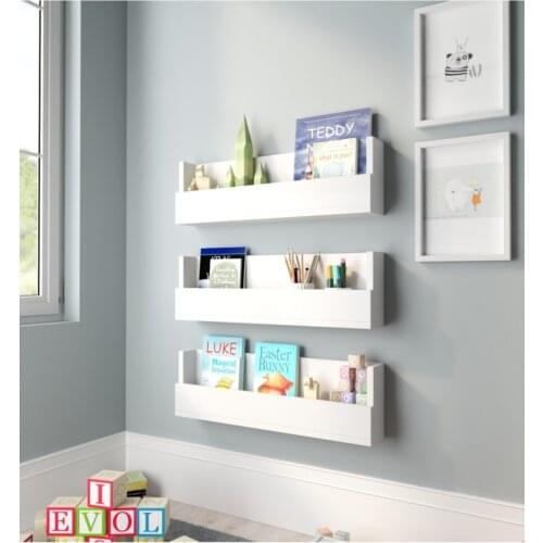 Crown Decoration Decorative Child Bookshelf Wall Rack 3'lü