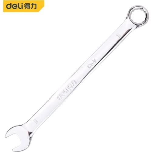Deli Ring Opening Combination Wrench Tool Portable Reversible Chrome Plated Metric Size for Auto Repairing Tool High Quality