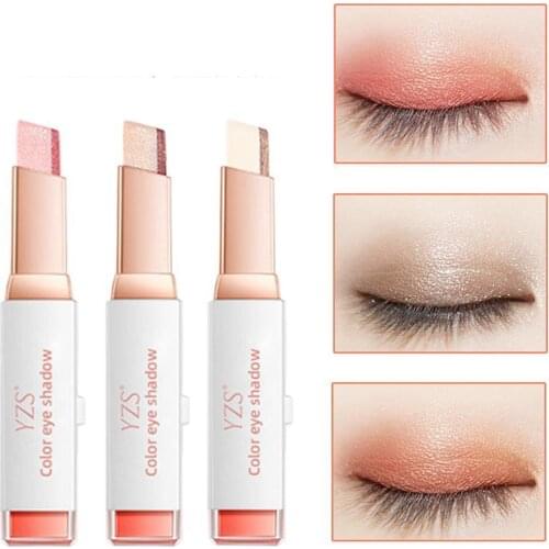 Two-tone Eyeshadow Lazy Eyeshadow Stick Easy To Color Gradient New Design Waterproof Lasting Eye Shadow Stick Cosmetic