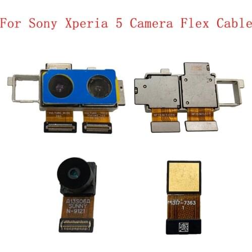Rear Main Front Camera Flex Cable For Sony Xperia 5 J8210 J8270 J9210 Back Big Small Camera Flex Replacement
