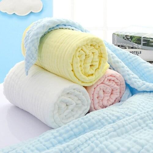 Cotton 6 Layer Gauze Baby Bath Towels For Infants Toddlers Quilt Sleepsack Stroller Cover Play Mat Swaddle Soft Newborn Blanket