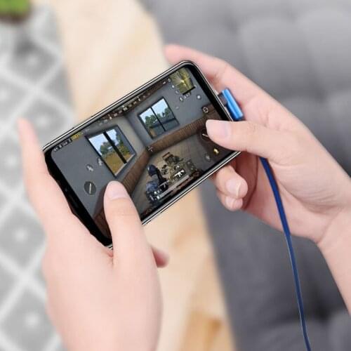 Weloan Mobile data cable is suitable for Huawei iphone type-c Android double elbow usb cloth data line fast charging