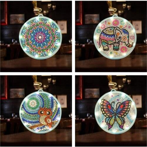 5D DIY Diamond Painting Full Drill LED Light Lamp Embroidery Embroidery Mosaic Cross stitch Kit Home Decor Handmade Gift Crafts