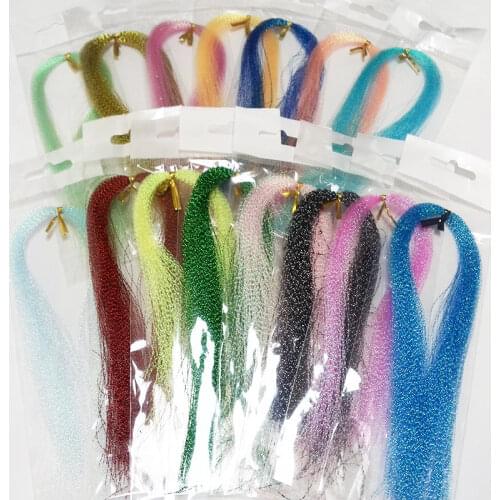 2019new 15packs different colors ,flash line DIY fly fishline 15bags/lot