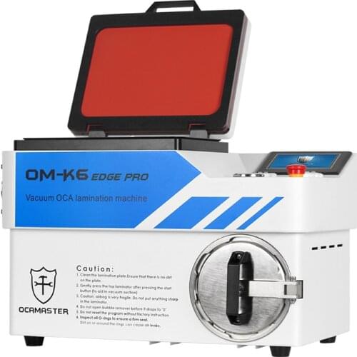 Ocamaster OM-K6 Edge Pro machine for ip & samsun lcd display screen glass oca laminating unbent flex cable laminator machine