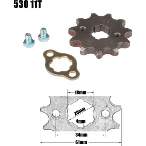 Front Engine Sprocket Star 530 11T 20mm For 530 Chain With Locker Motorcycle Dirt Bike PitBike ATV Quad Parts
