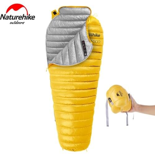 Naturehike CW300 Goose Down Mummy Sleeping Bag 750FP Comfort Warm Outdoor Camping Hiking Water Repellent Sleeping Bag