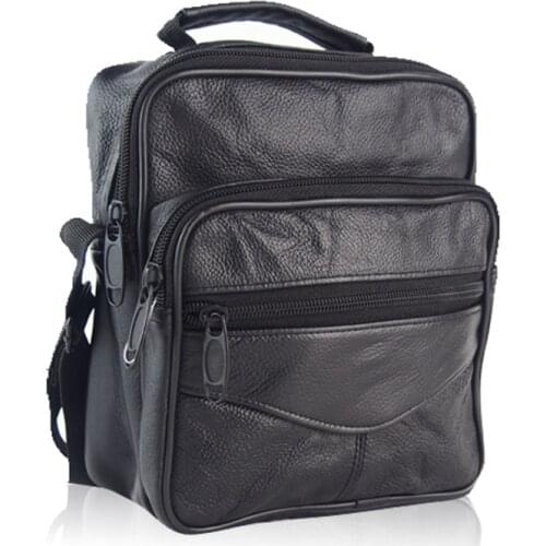 Men messenger bags fashion Genuine leather Shoulder man Bag Full Grain Leather Cross Body Bags Tumble Texture Leather Bag free