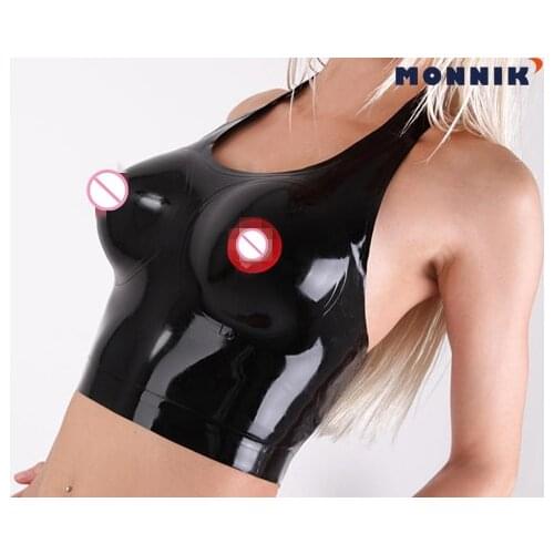 MONNIK latexSexy LingerieDew Point Attraction Of Super Sexy Short Latex Top